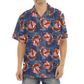 Denim American Eagle Pattern Print Aloha Shirt