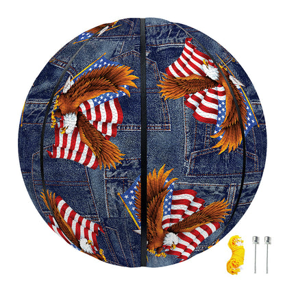 Denim American Eagle Pattern Print Basketball