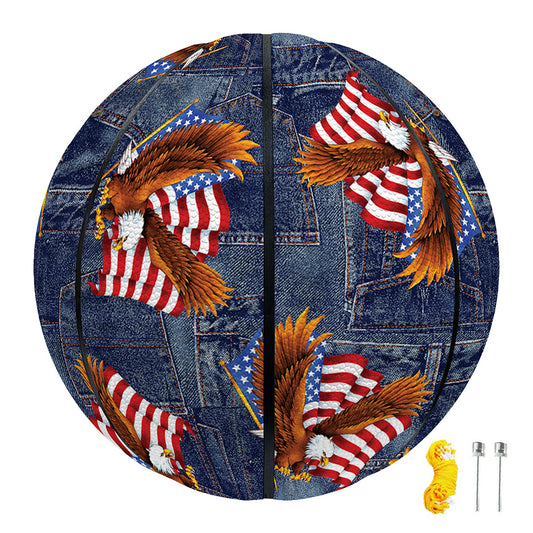 Denim American Eagle Pattern Print Basketball