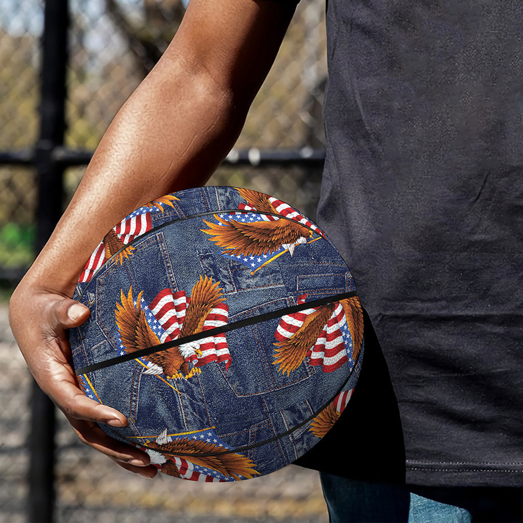 Denim American Eagle Pattern Print Basketball