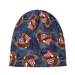 Denim American Eagle Pattern Print Beanie