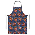 Denim American Eagle Pattern Print Bib Apron With Pocket