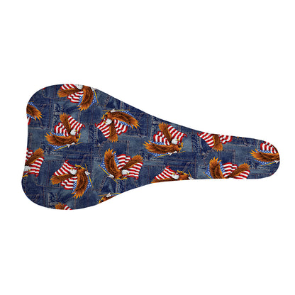 Denim American Eagle Pattern Print Bicycle Seat Cover