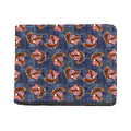 Denim American Eagle Pattern Print Bifold Wallet