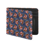 Denim American Eagle Pattern Print Bifold Wallet