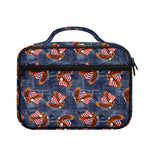 Denim American Eagle Pattern Print Briefcase Bible Bag