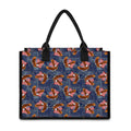 Denim American Eagle Pattern Print Canvas Tote Bag