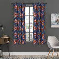 Denim American Eagle Pattern Print Grommet Curtain Panels