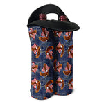 Denim American Eagle Pattern Print Double Neoprene Wine Tote