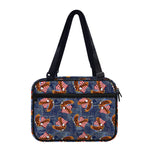 Denim American Eagle Pattern Print Double Strap Bible Bag