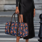 Denim American Eagle Pattern Print Duffle Bag