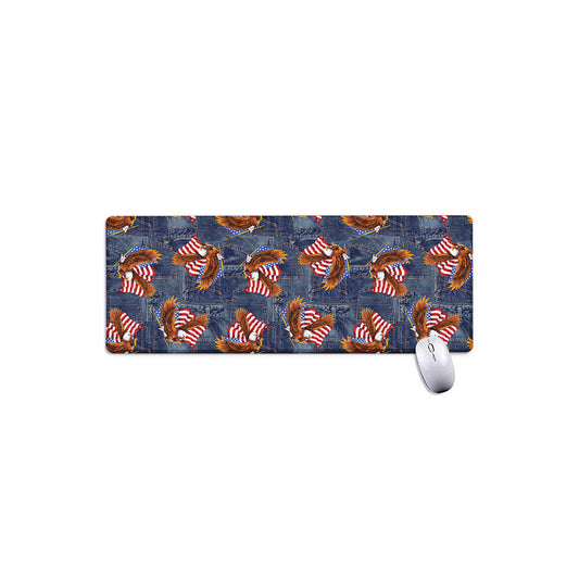 Denim American Eagle Pattern Print Extended Mouse Pad