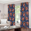 Denim American Eagle Pattern Print Extra Wide Grommet Curtains