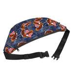 Denim American Eagle Pattern Print Fanny Pack