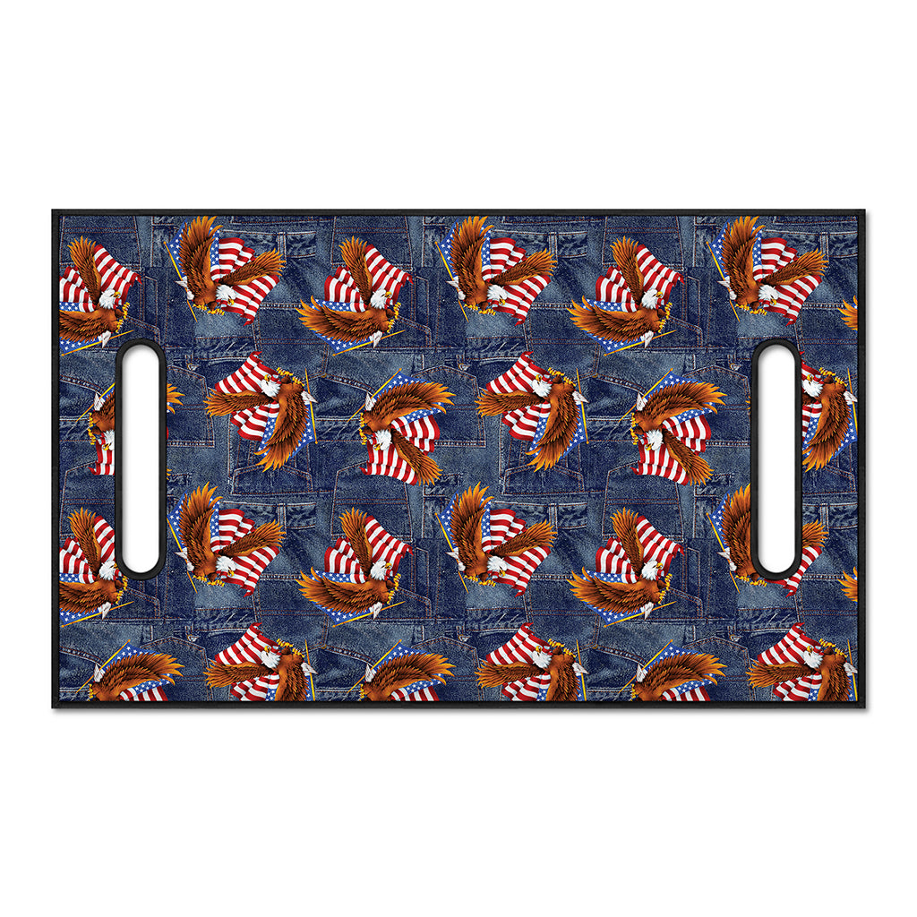 Denim American Eagle Pattern Print Golf Cart Seat Cover