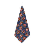 Denim American Eagle Pattern Print Hand Towel