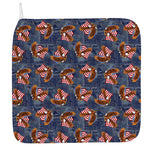 Denim American Eagle Pattern Print Hand Towel