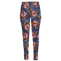 Denim American Eagle Pattern Print High-Waisted Pocket Leggings