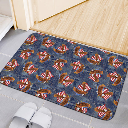 Denim American Eagle Pattern Print Indoor Door Mat