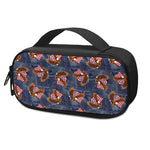 Denim American Eagle Pattern Print Insulin Cooler Travel Case