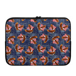 Denim American Eagle Pattern Print Laptop Sleeve