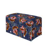 Denim American Eagle Pattern Print Leather Tissue Box Cover