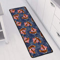 Denim American Eagle Pattern Print Long Kitchen Mat