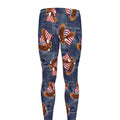Denim American Eagle Pattern Print Men's Leggings