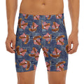 Denim American Eagle Pattern Print Men's Long Boxer Briefs