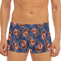 Denim American Eagle Pattern Print Men's Short Boxer Briefs