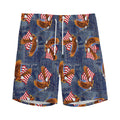 Denim American Eagle Pattern Print Men's Athletic Shorts