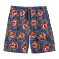 Denim American Eagle Pattern Print Men's Swim Trunks