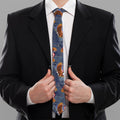 Denim American Eagle Pattern Print Necktie