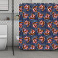 Denim American Eagle Pattern Print Polyester Shower Curtain