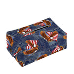 Denim American Eagle Pattern Print Rectangle Tissue Box Cover