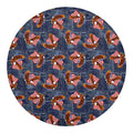 Denim American Eagle Pattern Print Round Blanket