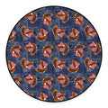 Denim American Eagle Pattern Print Round Floor Mat