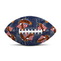 Denim American Eagle Pattern Print Rugby Ball