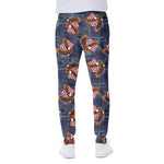 Denim American Eagle Pattern Print Scuba Joggers