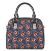 Denim American Eagle Pattern Print Shoulder Handbag