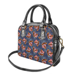 Denim American Eagle Pattern Print Shoulder Handbag