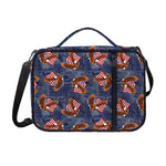 Denim American Eagle Pattern Print Shoulder Strap Bible Bag
