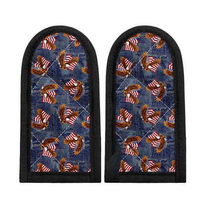 Denim American Eagle Pattern Print Skillet Handle Cover