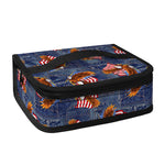 Denim American Eagle Pattern Print Small Lunch Bag