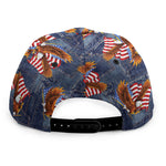 Denim American Eagle Pattern Print Snapback Cap