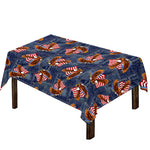 Denim American Eagle Pattern Print Tablecloth