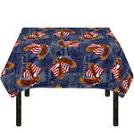 Denim American Eagle Pattern Print Tablecloth