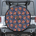 Denim American Eagle Pattern Print Tire Cover With Camera Hole