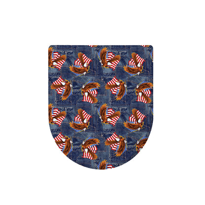 Denim American Eagle Pattern Print Toilet Lid Cover