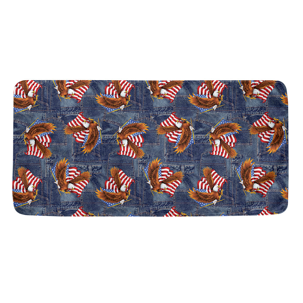 Denim American Eagle Pattern Print Towel